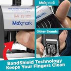 MaxMark Heavy Duty Self Inking Date Stamp with Phrase Paid - Black Ink