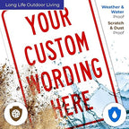 Custom Sign, Personalized Metal Signs, Customize for Office, Business, Home, Airbnb, Delivery Signs, 10x7 Inches, 4 Mil Vinyl Decal Stickers Weather Resistant, Made in USA by Sigo Signs