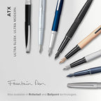 Cross ATX Refillable Fountain Presented in a Luxury Gift Box - Medium Point, Black Ink, Sandblasted Rose Gold
