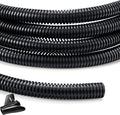 Wire Loom 1/2 inch 10ft, YCLYC Split Loom, Cord Protectors from Pets, Wire Protector Tubing, Flexible Wire Conduit, Electrical Cord Cover for Automotive, Black