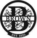 Custom Name Sign Last Name Signs for Home Custom Metal Signs Personalized Name Sign Personalized Wedding Gift Metal Signs Custom Metal Wall Decor Monogram Wall Decor