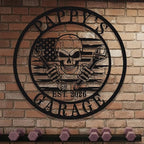 Personalized Garage Metal Sign - Custom Workshop Wall Decor for Dad, Grandpa - Vintage Man Cave Name Plate - Outdoor Metal Wall Art - Unique Birthday & Father's Day Gifts for Him, Papa