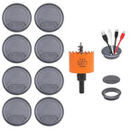 VIKITON Desk Grommet 2 inch with Hole Saw, Desk Cord Hole Cover Grommet for Cables, 8 PCS, Black