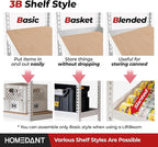 HOMEDANT 5 Tier Storage Shelves Adjustable Laminated Boltless Garage Metal Shelving Unit Heavy Duty Utility Rack Shelf Warehouse Pantry Closet Kitchen (2, (XL Deep) 48.1" W, White)