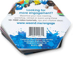 We! Engage Cards - Conversation Cards to Build Trust & Connection - 56 Inspiring Pieces with Quotes, Photos, & Activities - Ideal for Office Meetings, Ice Breakers, and Educational Team Building