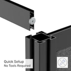 Workflow Modular Wall | Room Divider with Whiteboard, Sound Dampening, & Frosted Acrylic Panels | Expandable Office Partition for Privacy & Stability (70" x 48")
