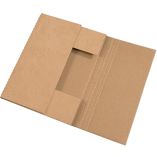 Tape Logic TLM17112BFK Easy-Fold Mailers, 17.25" x 11 1/4" x 2", Kraft (Pack of 50)
