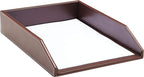 Gallaway Leather Letter Desk Organizer - Premium PU Leather Perfect for Office Organization, Document Holder Fits A4 Paper, Stackable Drawers for Extra Desk Storage