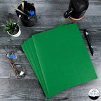 FILE-EZ Two-Pocket Folders, Green, 25-Pack, Textured Paper, Letter Size (EZ-32560)