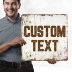 Custom Sign, Custom Street Sign, 11 Font Colors, 13 Font Styles, 4 Hole Options, 22 Sizes, 18x18 Inches, Rust Free DiBound, Fade Resistant, Made in USA by My Sign Center (Rustic)