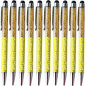 Customized Pens with Name/Logo - Touch Screen Stylus Ballpoint Pen, Perfect for Weddings, Business & Personalized Gifts (Yellow,10)
