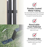Proman Products - Galaxy 2 Panel Section Privacy Folding Screen Divider, Water Repellent Fabric Room Divider with Black Powder Coated Metal Frame for Indoors or Outdoors (Beige)