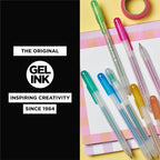 SAKURA Gelly Roll Retractable Gel Pens Colored - Opaque Color Set - Medium Point Ink Pen for Journaling, Art, or Drawing - Colored Gel Pens with White, Gold & Silver Ink - 10 Pack