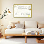 Large Weekly Dry Erase Board for Wall,20"x28",Gold Aluminum Frame Magnetic Weekly Planner Whiteboard for to Do List, Memo, School, Home, Office, Kitchen