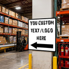 Custom Square Left Arrow Signs - 18 * 18 inches - Optional reflective，High-definition arrow, for parking lots 、 corridors、basement