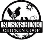 Personalized Chicken Coop Metal Signs Custom Chicken Coop Decor Chicken Coop Accessories Chicken Signs for Coop Funny Outdoor Personalized Fluffy Butt Hut Chicken Sign Gift for Chicken Lovers
