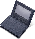 Leather Business Card Case Holder for Men & Women, Italian Calfskin