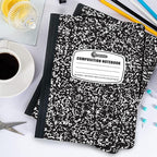 Rosmonde 5000 Pack (Pallet) Composition Notebooks Bulk, College Ruled, 200 Pages (100 Sheets), 9-3/4 x 7-1/2, Bulk Supplies for School Districts, Black Marble Notebook, 4-7 Days Transit