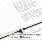 12 Pack Notebooks Journals Bulk with 12 Black Pens, Feela A5 Hardcover Notebook Classic Ruled Journal Set with Pen Holder for School Business Work Travel Writing, 120 GSM, 5.1”x8.3”, Black