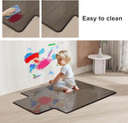 MESAILUP Beveled Edge Irregular Office Chair Mat with Lip for Carpet or Hardwood Floor Crystal Grey 36" x 48" Smooth Glide and Easy Roll On/Off, Heavy Duty and Non-Slip Floor Chair Mat with Lip
