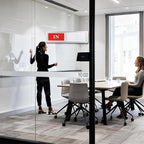 In or Out Door Sign, Sliding Status Indicator for Office Home Meeting Room, Red Green In Out Slider Sign (Silver)