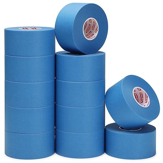 12 Rolls Blue Painters Tape 2 Inch Wide Painters Tape Bulk 1.89In × 660 Total Yd Multi-Purpose Blue Masking Tape for Wall Painting Color Separation Edge Repair Car