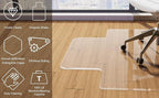 MESAILUP Beveled Edge Irregular Office Chair Mat with Lip for Carpet or Hardwood Floor Crystal Clear 36" x 48" Smooth Glide and Easy Roll On/Off, Heavy Duty and Non-Slip Pad Floor Chair Mat with Lip