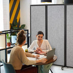 Strongbird Room Partition,Office Divider,Portable Commercial Screen Dividers,Privacy Partition Separator,Classroom School Dividers,12'7"L* 6'7"H,6 Panel,Light Grey