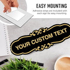 Custom Wall or Door Sign, Personalized Cloud Plaque Engraved Message for Bussiness, Property and Home Indoor/Outdoor, 3x9 Inches, Made in USA by Sigo Signs