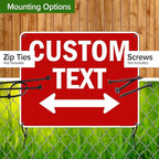Custom Arrow,Custom Directional Sign, Two way Arrow,24x30 Inches, Rust Free .063 Aluminum, Fade Resistant, Made in USA by My Sign Center