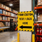 Custom Square Up Arrow Metal Signs - 28 * 28 inches - Rust-resistant metal, Optional reflective， for staircases、equipment signs、storehouse
