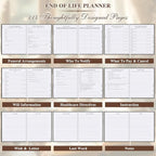 Lanpn I'm Dead, Now What Journal, End of Life Planner Death Book Organizer with Tabs, When I Die Planning Journals for Senior, Final Wishes & Financial Estate Planners, Leather Hardcover