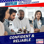 Mifflin-USA Horizontal Card Protector with Metal Clip and Vinyl Straps (Clear, 4x3 Inch, 100 Pack), Waterproof PVC ID Name Badge Holder with Clip