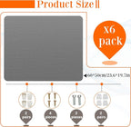 6 Pcs Desk Divider Privacy Panel 20 x 24 Clamp-on Acoustic Freestanding Desktop Partition Dividers with Aluminum Guard Clamps for Office Student Sound Proof Reducing Noise Visual Distractions(Gray)