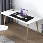 AFIING Leather Desk Pad Protector, Office Desk Mat, Large Mouse Pad, Desk mat for Keyboard and Mouse, Laptop Desk Pad, Waterproof Desk Writing Pad for Office and Home (Black, 23.6" x 13.7")