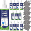 Dansib 12 Pack Whiteboard Cleaner Spray 8.5oz Dry Erase Board Cleaner with 6 Cloths Non Toxic Dry Erase Cleaner Removes Stubborn Marks from Whiteboards