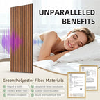 TO-TH Wood-Look Acoustic Wall Panels, 10 Pack 47.2” x 23.6” Sound Panels, Decorative Wood Panels for Wall Sound Dampening Panels for Home, Office, Basement, Cherry with Mitered Edges