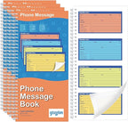 Spiral Bound Phone Message Book 5-1/4x11inch Phone Message Forms Book 2 Part Carbonless Phone Message Pads Phone Call Log Book Voicemail Log Book While You Were Out Message Pad 4 Messages/Page