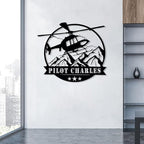 Personalized Metal Airplane Wall Art, Airplane Name Sign, Customized Pilot Name Sign, Airplane Hangar Sign Decor, Aviation Home Office Decor, Large Outdoor Decor, Pilot Gifts, Aircraft Lovers Gift