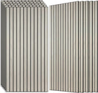 AUTORIFIC Wood Veneer Sound Panels, 10 Pack 47.2”x23.6” Wall Panels, Decorative Acoustic Panels for Walls, for Office,Home Theater,Studio,Living Room, Natural Oak(Mitred)