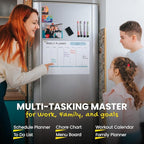Magnetic Weekly Planner for Fridge - 17x12” Stain-Resistant Dry Erase Whiteboard Fridge Calendar with Large Writing Space for Schedules, Chores & Meals - Includes 4 Markers & Eraser