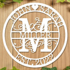 Custom Metal Sign - Personalized Name Sign - Family Sign - Outdoor Metal Wall Art Home Decor - Personalized Gift for Couple - Anniversary Wedding Gift