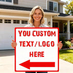 Custom Square Up Arrow Metal Signs - 28 * 28 inches - Rust-resistant metal, Optional reflective， for staircases、equipment signs、storehouse
