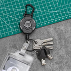 MNGARISTA 4-Pack Retractable Keychain, Heavy Duty Carabiner Badge Holder, Tactical ID Badge Reel with 31.5” Steel Retractable Cord, 8.0 oz