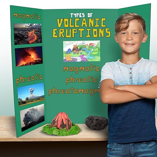 Flipside Products 36” x 48” Foam Project Boards for Presentations, Science Fair, School Projects, Event Displays and Trifold Picture Board - Green - 10 Pack