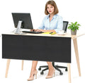 EcoBrisa 48" Under Desk Privacy Panel Self-Adhesive Modesty Panel Stand Up Desk Modesty Panel for Home Office or Standing Workstation, Black