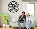 Wedding Gifts for Couples 2024 Last Name Signs for Home Personalized Metal Signs Monogram Wall Decor Personalized Family Name Sign Anniversary Wedding Gift