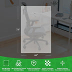 100pointONE Office Chair Mat for Hardwood Floors, Easy Glide Office Mats for Rolling Chairs, Clear Rolling Chair Mat for Hardwood 46" x 72"