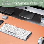 Boutilon Leather Desk Pad Protector,Non-Slip Mouse Pad,Laptop Desk Pad,Office Mouse Mat,Waterproof Leather Desk Blotter,Desk Writing Pad for Office and Home (L-Orange,35"x 17")