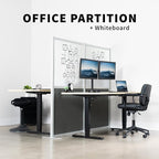 VIVO Modular Wall System, 2 PET and Whiteboard Panels, Professional Office Cubicle Dividers, Freestanding Privacy-Screen, 66 inches High, White and Dark Gray, PP-MWS63WB